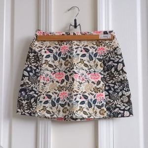 TOPSHOP Floral Embroidered Mini Skirt